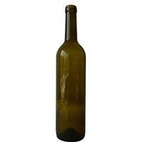 750ML Emerald green/antique green/flint Bordeaux Glass Wine Bottle with Cork