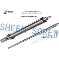 Injection screw and barrel