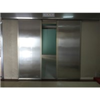 X-ray Room Stainless Steel Lead Free Automatic Sliding Double Leaf Radiation Protective Door