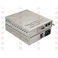 1 Fiber Port and 2 RJ45 Port 10M/100M Industrial Fiber Media Converter