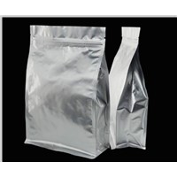 pure aluminium foil boxpouch standup zipper lock eight side seal gusset packag bags