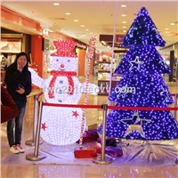 H:1.8m W:0.8m artificial lighted outdoor 3d led Christmas motifs snowman in guzhen