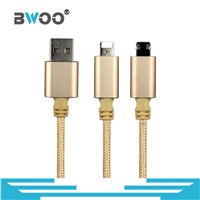 Reasonable Price Braid Double Side Insert USB Data Cable