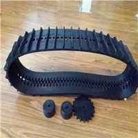 Small Robot Rubber Track (130*18.5*76) with Complete Sets of Sprockets