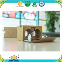 2016 hot selling virtual reality glasses paper google cardboard 3d vr box 2.0