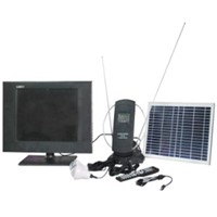 Solar Power DC LED Color TV with Lights for Africa