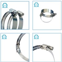 240-252mm High Pressure USA Type Stainless Steel Perforated Band Clamps