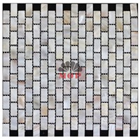honed wall board shell mosaic floor tile