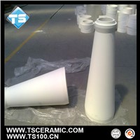 Alumina ceramic cone shaped pipe,wear and corrosion resistance
