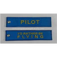 I'D Rather Be Flying Pilot Personalized Embroidered Key Chains