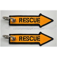 Rescue Arrow Aviation Embroidered Keychain Airplane Aircraft