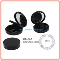 Round compact powder case with magnet, compact case