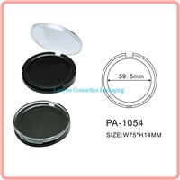 Straight round empty compact powder case cosmetics packaging