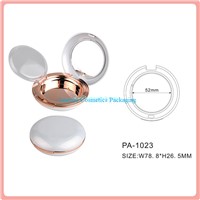 Round empty compact powder case, compact case with mirror