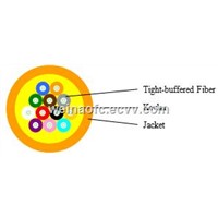 12 Cores Fibers Optical Distribution OM3 Mini Cable 3mm Aqua