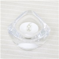 clear glass candle holder