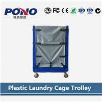 CE&amp;amp;ISO approved 1000-liter hotel&amp;amp;laundry center used plastic laundry cage trolley with panels