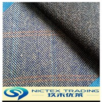 blended wool polyester fabric for overcoat