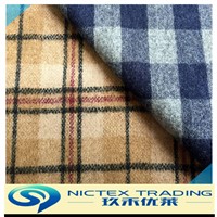 checked wool polyester fabric