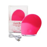 Electric Face Cleaner Vibrate Waterproof Silicone Cleansing Brush Massager