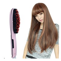 ceramic brush fast hair straightener comb brush