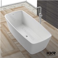 Custom Size Small Bathroom Solid Surface Corner Bathtub