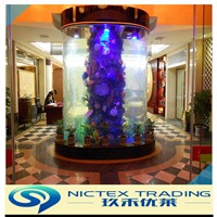 10mm to 350mm customized transparent round acrylic fish aquarium tank