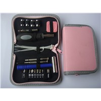 28 piece canvas pouch tool set used for women