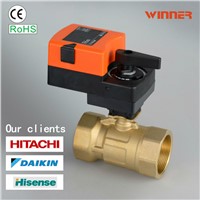 cool/hot water 2 way proportional flow electric and control ball valve