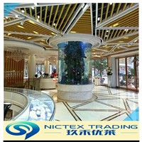 customerized clear PMMA large size round acrylic fish tank for home hotel decoration