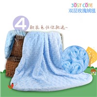 2016 New rose fleece blanket baby soft blanket whole from China