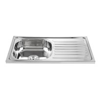 Hot Sale Standard Stainless Steel Kitchen Sink with Drainboard WY-7540