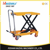 Foot-operated scissor lift table mobile portable folding manual hydraulic lifter price