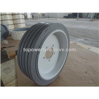 Non-Marking Grey Tire for JLG 2646ES Scissor Lift,Front and Idler Wheel 16x5 Non Marking Tire&amp;amp;Rim