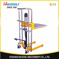 Hot selling 1100mm 400kg light weight hydraulic manual stacker price