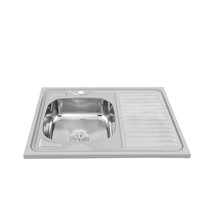 Factory Price Single Bowl Topmount Kitchen Sink with Drainboard WY-8060SA