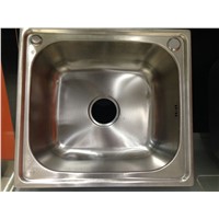 Single deep bowl small square stainless steel sink WY-4642