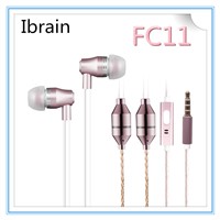2016 new gold pink anti-radiation air tube headphones for mobile phones