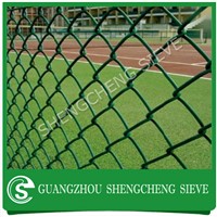 6 gauge PVC coated green chain link field fence