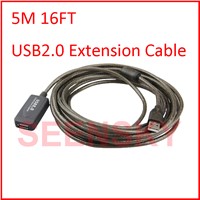 5M 16FT USB 2.0 Extension cable Computer Printer Connectors Cables Signal Booster A Male to A Female