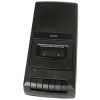 Retro cassette player and recorder in shoe box size for conference and language learning, USB port