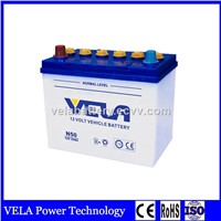 Factory Competitive Price Good Design N50 Dry Charged Lead Acid Car Battery