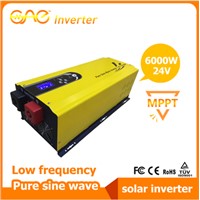 GSI 6000W 24V Low frequency pure sine wave solar inverter with built-in MPPT solar charge controller
