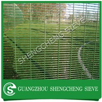 Heavy gauge welded wire mesh fencing high security anti-cut anti climb fence with razor barbed wire