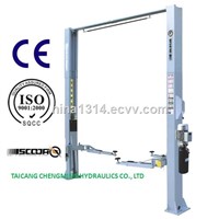 Extension Column Clear Floor Two Post Car Lift Manual Lock Release with Ce ISO