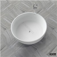Freestanding round acrylic solid surface corian bathtub
