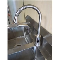 Bending induction faucet for doctor