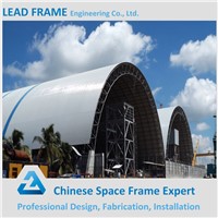 long span space frame barrel canopy coal shed