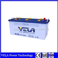 Top Selling Good Quality N120 Dry Charged Lead Acid Truck Battery