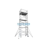 Moving aluminum scaffolding tower